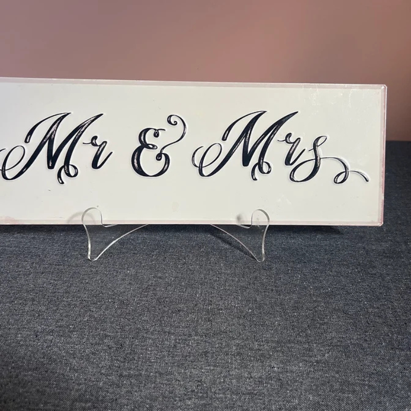 Vintage Mr and Mrs Metal Sign