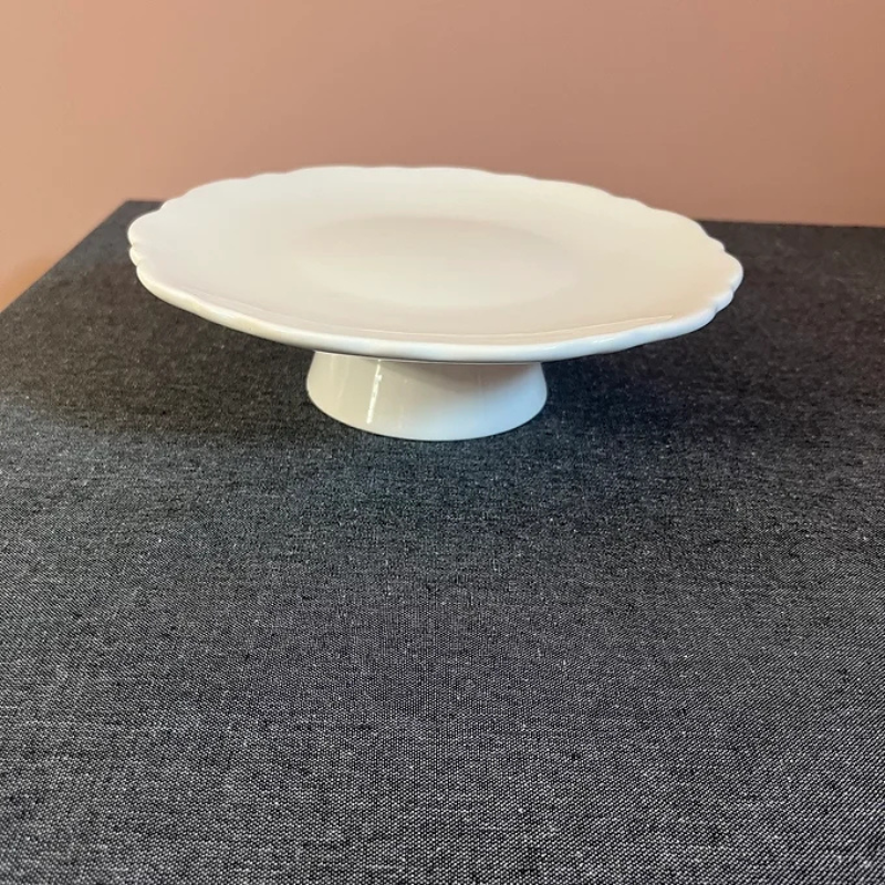 White Glass Cake Stand
