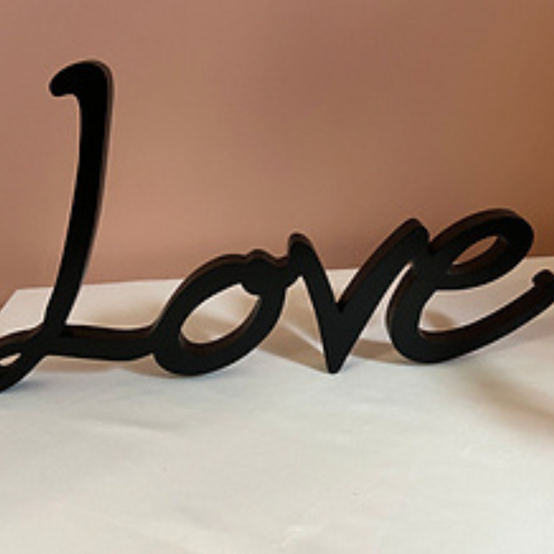 Love Black Self Supporting Sign
