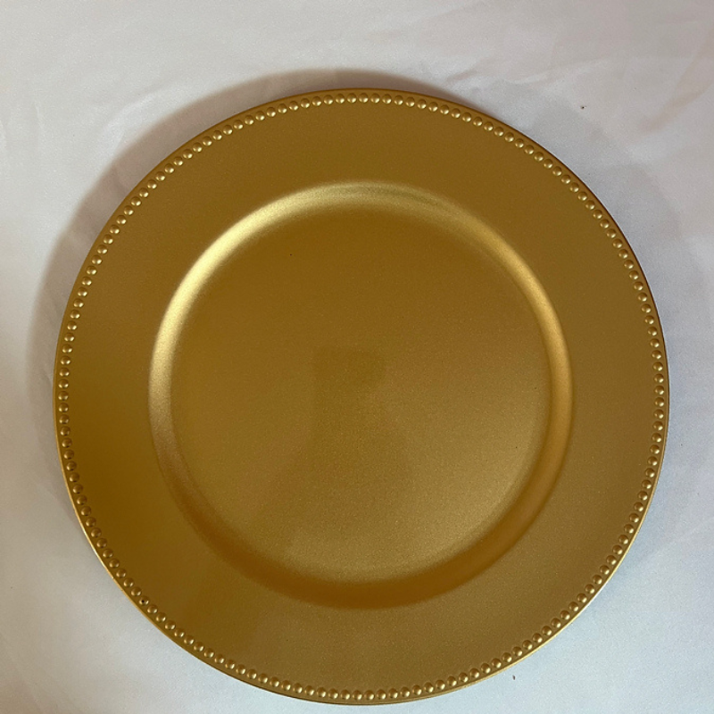 Gold Beaded Rim Plate Charger 