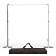 Silver Pipe Drape Backdrop Stand Kit  10ft x 10ft Heavy Duty